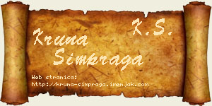 Kruna Šimpraga vizit kartica